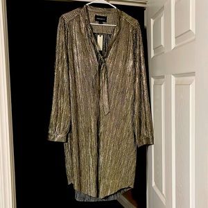 Gold metallic tunic dress never worn from Anthropologie